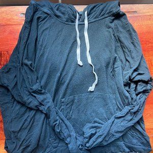 Brandy Melville Blue Lightweight Hoodie with Drawstrings